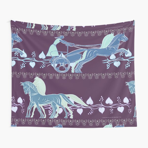 Kleitius' Horses 1 Copyright 2018 by Edward Huse Tapestry