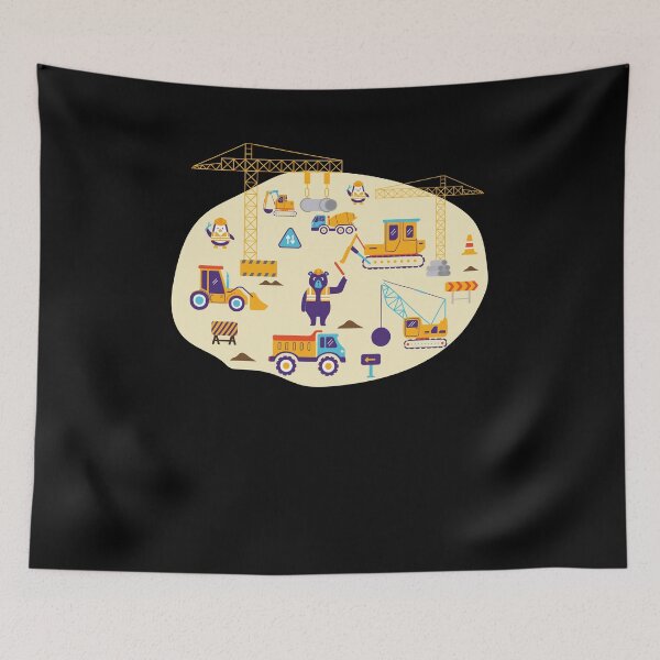 Item preview, Construction Site Construction Workers Excavators Boys designed and sold by Lenny Stahl.