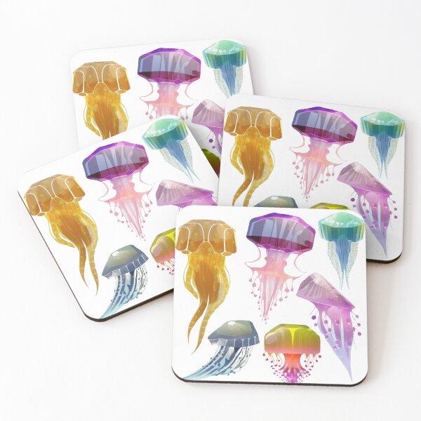 Item preview, Geometric jellyfish. Set icon medusa. Cute jellyfish animals. Jellyfish medusa, aquatic underwater and undersea designed and sold by Anastasiia Yurevych.