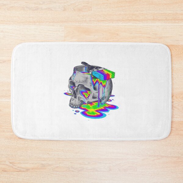 Item preview, Trippy skull colourful designed and sold by BrontesWhimsyStore.