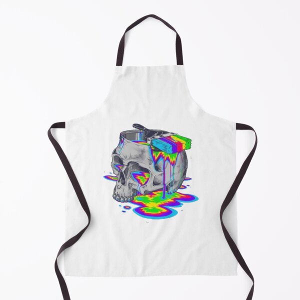 Item preview, Trippy skull colourful designed and sold by BrontesWhimsyStore.