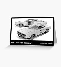 Tarjeta de felicitación Duques de Hazzard - Dodge Charger 1969