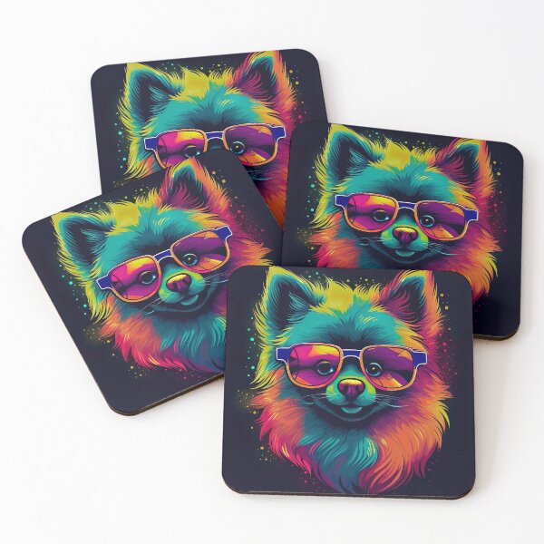 Item preview, Cute Colorful Pomeranians designed and sold by Hibiskusmond.