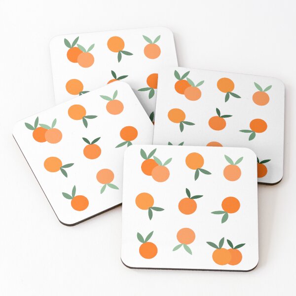 Item preview, Orange Fruit Pattern on White  designed and sold by OneThreeSix.
