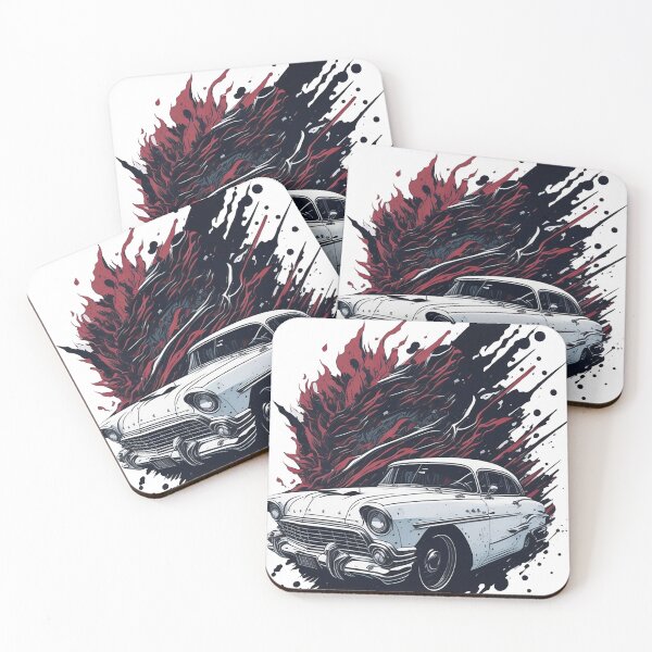 Item preview, Classic car from the 50s stylized. Splas Art. Dynamic Movement designed and sold by Decoches.