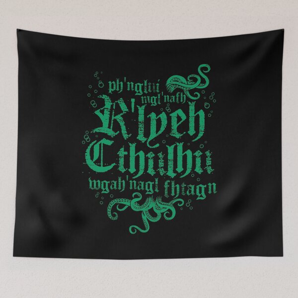 Item preview, Fhtagn Cthulhu - Vintage Distressed Cosmic Horror Lovecraft Quote designed and sold by Nemons.