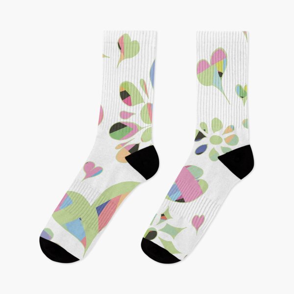 Item preview, Spring Flowers and Hearts on White designed and sold by MausieDesigns.