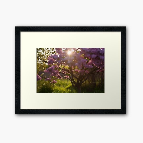 Item preview, Lilac tree in the morning sun designed and sold by AIArtShopPro.