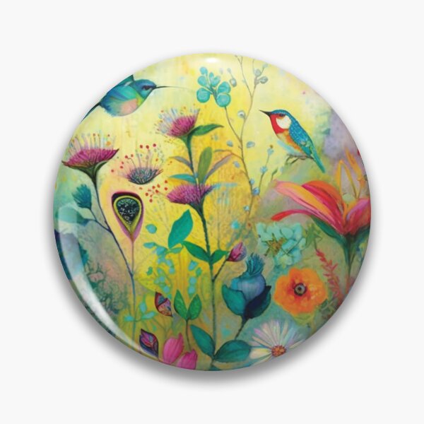 Item preview, Jardín feliz y soleado. Arte De Superficie De Pintura Colorida. designed and sold by LotusBlanc.