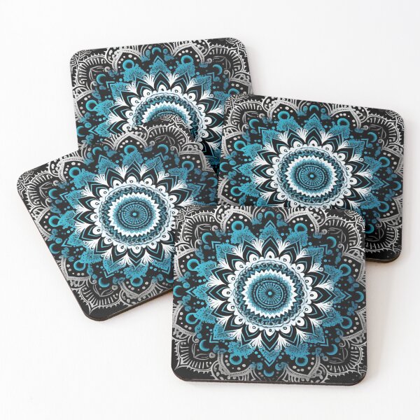 Item preview, Mandala boho art blue, white and black designed and sold by VeronicArt85.
