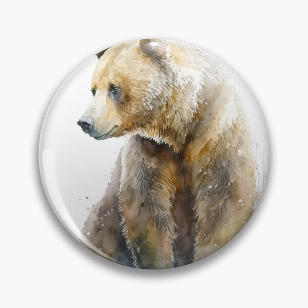 Item preview, Watercolor Bear portrait designed and sold by DarlingMeadow.