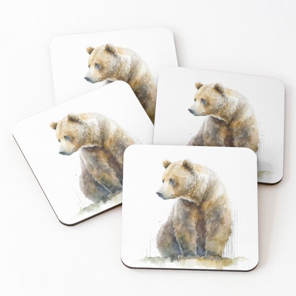 Item preview, Watercolor Bear portrait designed and sold by DarlingMeadow.