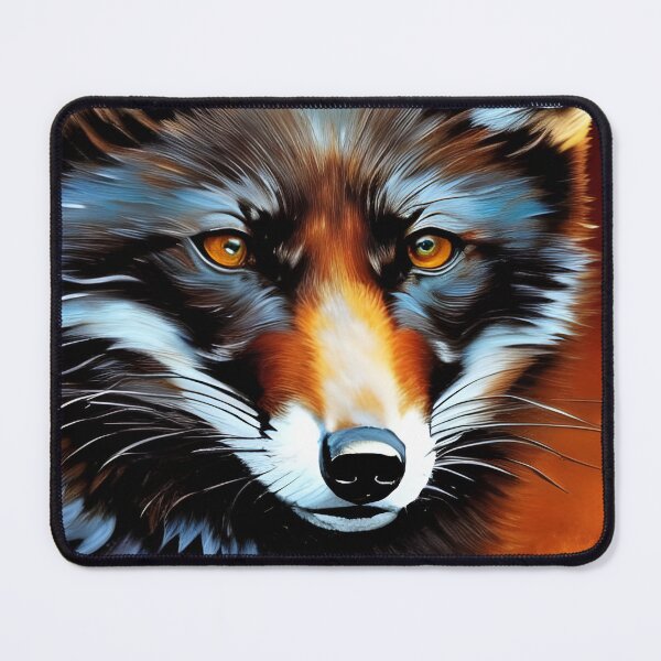 Item preview, Rustic Black Fox, impasto, Ai Generated Art designed and sold by ACC .
