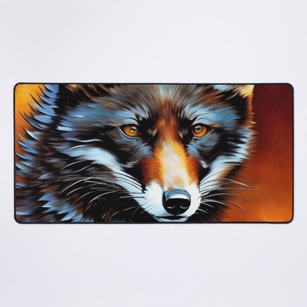 Item preview, Rustic Black Fox, impasto, Ai Generated Art designed and sold by ACC .