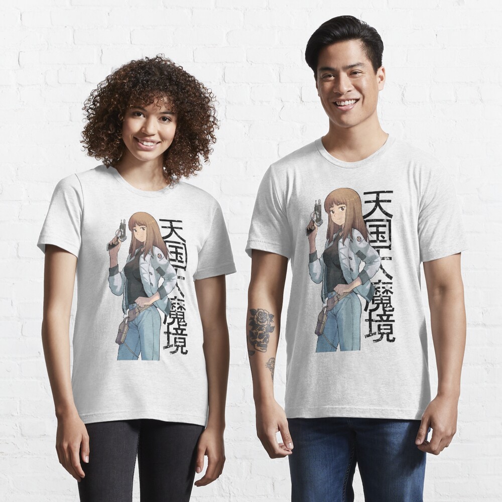 Tengoku Daimakyou Anime T Shirts Man Maru Kiruko Letter Print