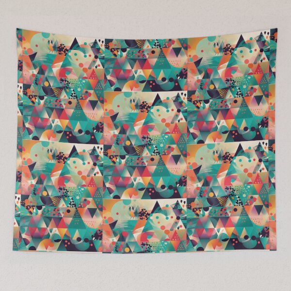 Item preview, Geometric Energy: Colorful Abstract Art Playful Modern Vibrant Patterns Contemporary  designed and sold by DigiNook.