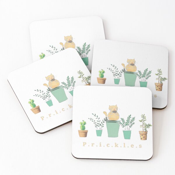 Item preview, Cute cactus plant and cat  designed and sold by MArtex.