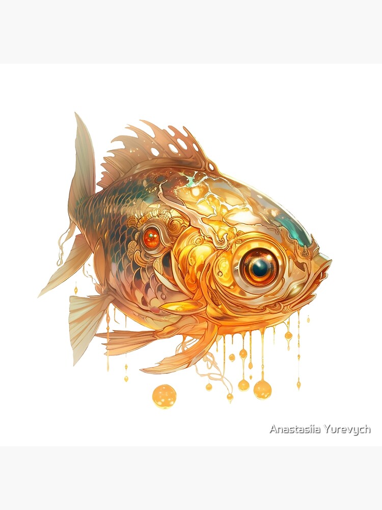 Golden Fish Illustration Realistic Drawing By Colored Pencils Orange Yellow  Gold Fish Zoological Illustration Isolated On White Background Royalty Free  SVG, Cliparts, Vectors, and Stock Illustration. Image 128048901.