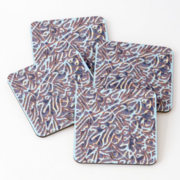 Item preview, Red and van gogh blue Arabic Calligraphy designed and sold by Paper Pan.