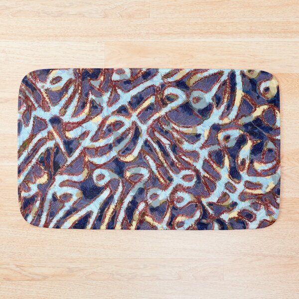 Item preview, Red and van gogh blue Arabic Calligraphy designed and sold by Paper Pan.