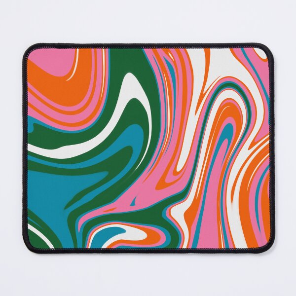 Item preview, Warp Pink Green Orange Marbling Swirls designed and sold by lucybrownlane.
