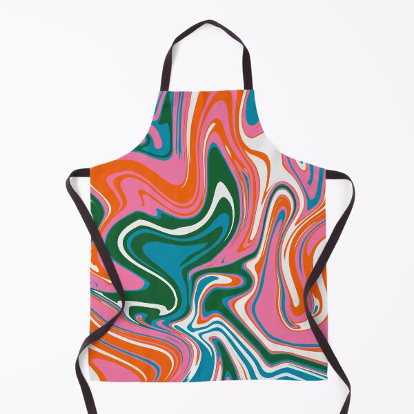 Item preview, Warp Pink Green Orange Marbling Swirls designed and sold by lucybrownlane.