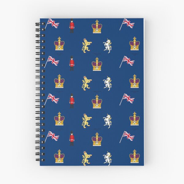 Item preview, Commemorative Coronation 2023 Pattern featuring the St Edward's Crown Emoji on Blue designed and sold by ArtCounts.