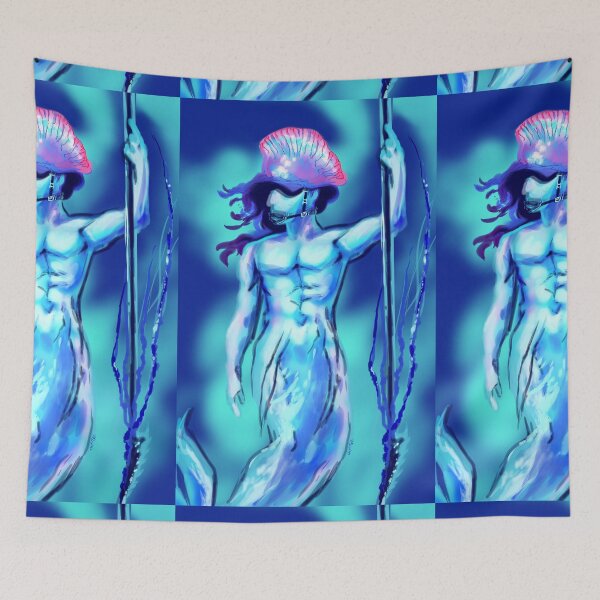 Item preview, Man o War Jellyfish Merman for MerMay warrior aries spear tentacles spines designed and sold by sandpaperdaisy.