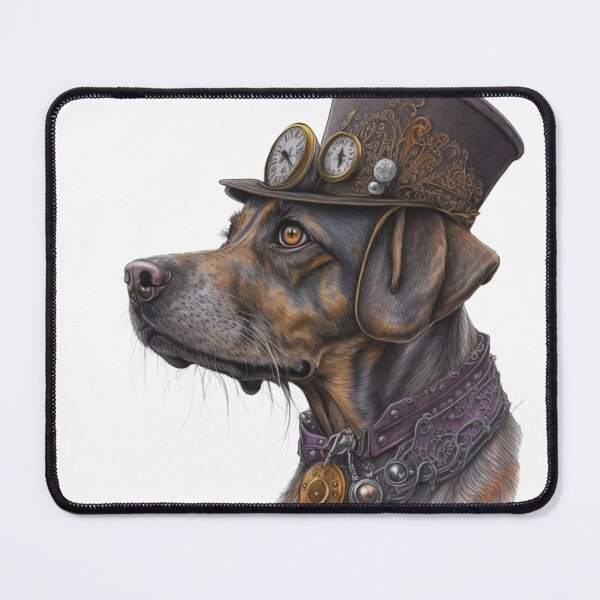 Item preview, Steampunk inspired dog print- brown tones designed and sold by Nosy is Everything.