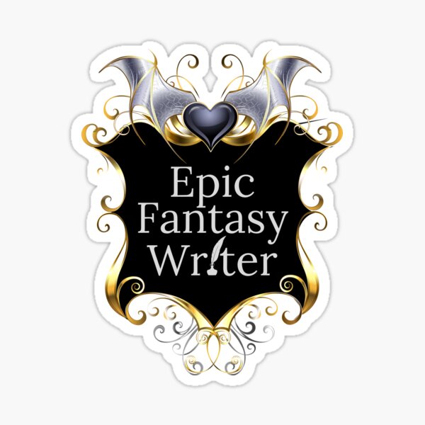 Item preview, Epic Fantasy Writer Shield Emblem Background designed and sold by TheKnightWriter.