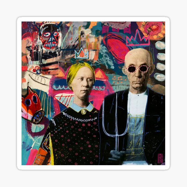 Item preview, American Gothic pop art designed and sold by Helt-Sort.