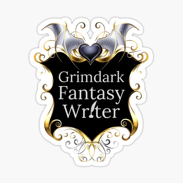 Item preview, Grimdark Fantasy Writer Shield Emblem Background designed and sold by TheKnightWriter.