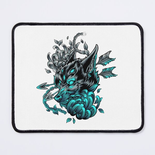 Item preview, Colorful Wolf With Flowers designed and sold by mikasa.art.