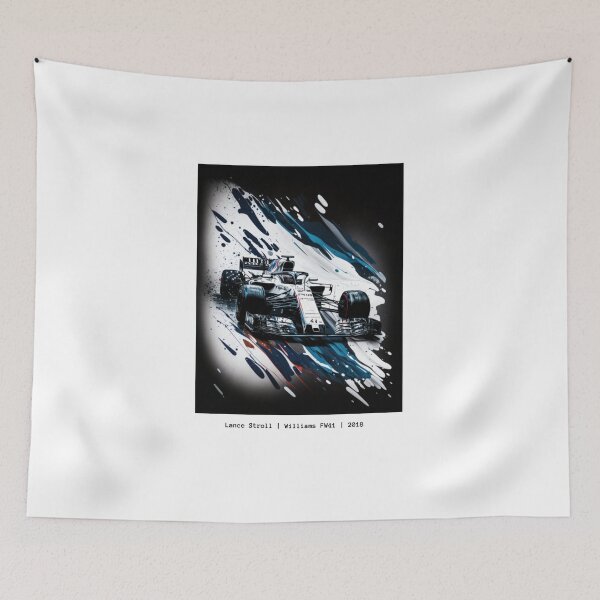 Item preview, Lance Stroll 2018 Williams FW41 F1 Watercolour Painting Print designed and sold by PicTechNowArt.