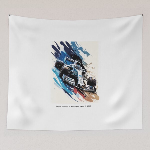 Item preview, Lance Stroll 2018 Williams FW41 F1 Watercolour Painting Print designed and sold by PicTechNowArt.