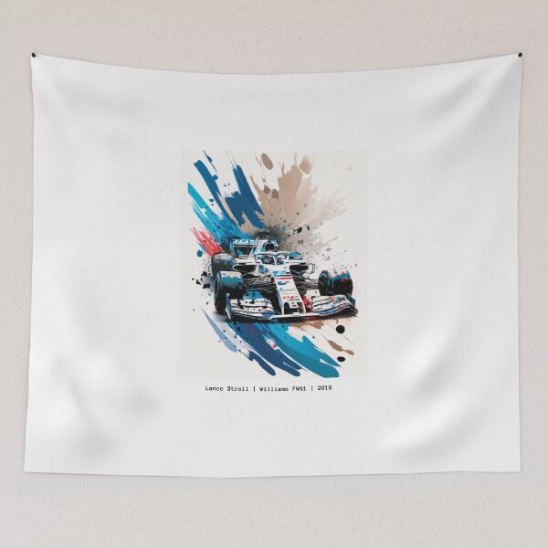 Item preview, Lance Stroll 2018 Williams FW41 F1 Watercolour Painting Print designed and sold by PicTechNowArt.