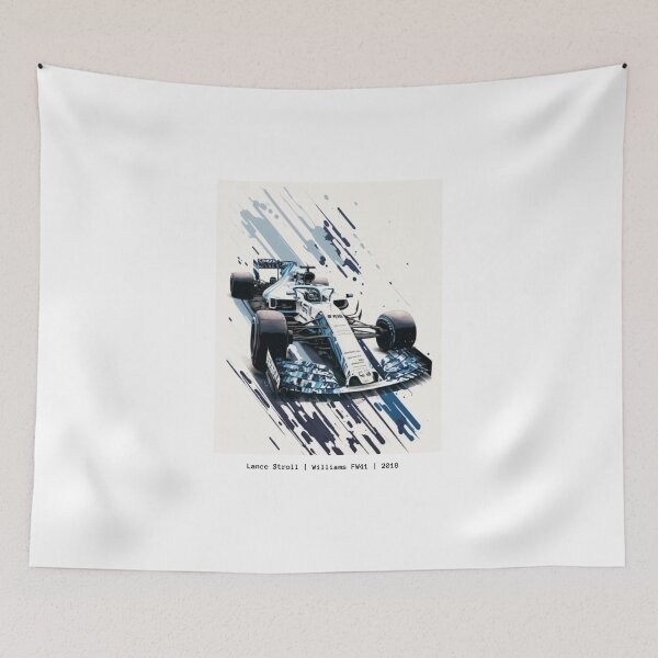 Item preview, Lance Stroll 2018 Williams FW41 F1 Watercolour Painting Print designed and sold by PicTechNowArt.