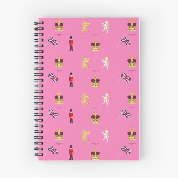 Item preview, Commemorative Coronation 2023 Pattern featuring the St Edward's Crown Emoji on Pink designed and sold by ArtCounts.
