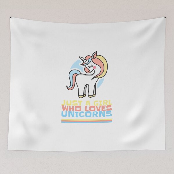 Item preview, Just A Girl Who Loves Unicorns designed and sold by Harmonick-Tees.