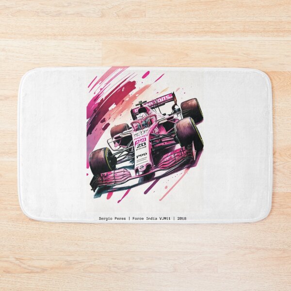 Item preview, Sergio Perez 2018 Force India F1 Watercolour Painting Print designed and sold by PicTechNowArt.