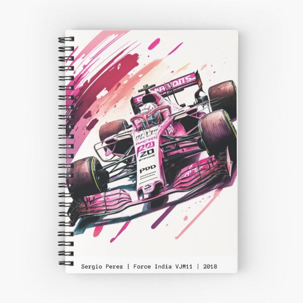 Item preview, Sergio Perez 2018 Force India F1 Watercolour Painting Print designed and sold by PicTechNowArt.
