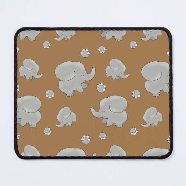 Item preview, Elephant love cute olive grey latte brown kids pattern designed and sold by Krissys-Art.