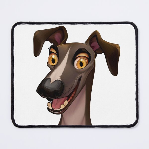 Item preview, Smiling Galgo Español - A Joyful Cartoon Style Artwork designed and sold by NinosDelViento.