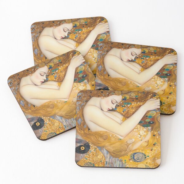 Item preview, Gold Naiad - Gustav Klimt inspired oil painting designed and sold by Bebichic.