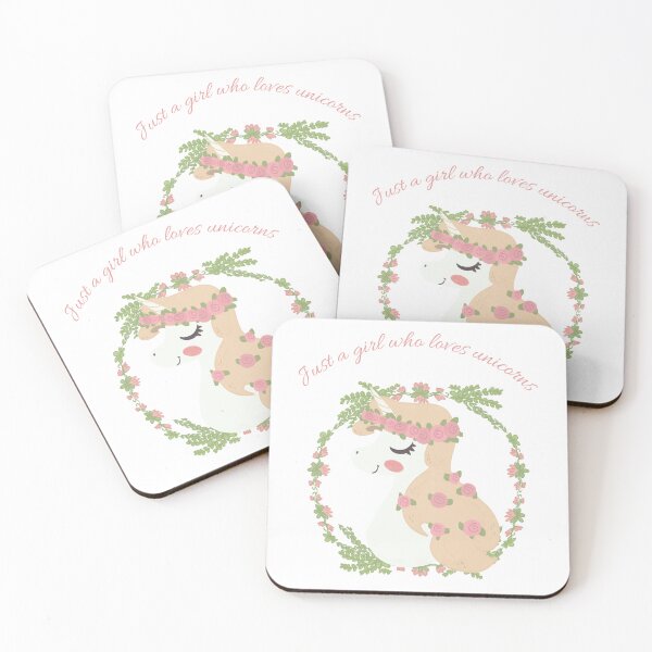 Item preview, Just A Girl Who Loves Unicorns designed and sold by Harmonick-Tees.