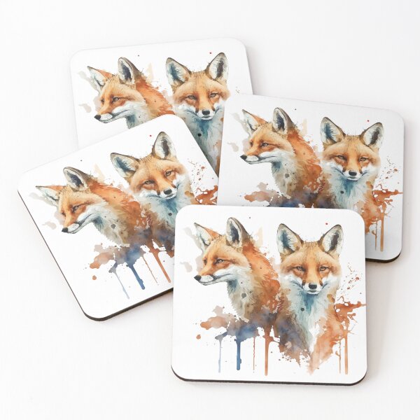 Item preview, Watercolor Foxes designed and sold by SaikoDesigns.