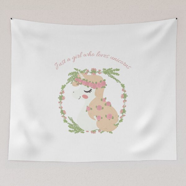 Item preview, Just A Girl Who Loves Unicorns designed and sold by Harmonick-Tees.
