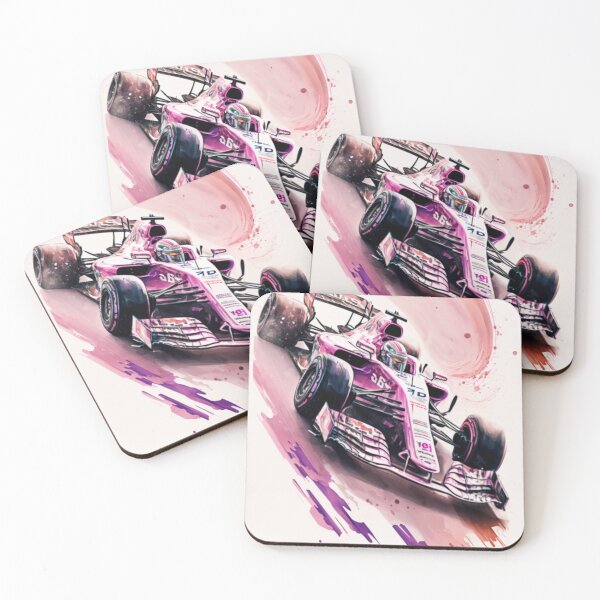 Item preview, Sergio Perez 2018 Force India F1 Watercolour Painting Print designed and sold by PicTechNowArt.