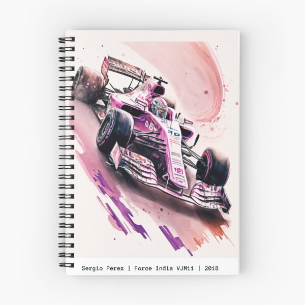 Item preview, Sergio Perez 2018 Force India F1 Watercolour Painting Print designed and sold by PicTechNowArt.