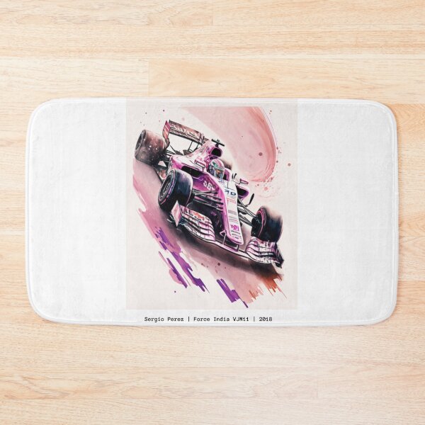 Item preview, Sergio Perez 2018 Force India F1 Watercolour Painting Print designed and sold by PicTechNowArt.